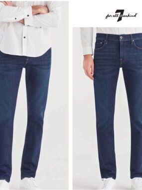 7 For All Mankind Slimmy Luxe Performance Jeans Men’s 30 Blue like‎ new!